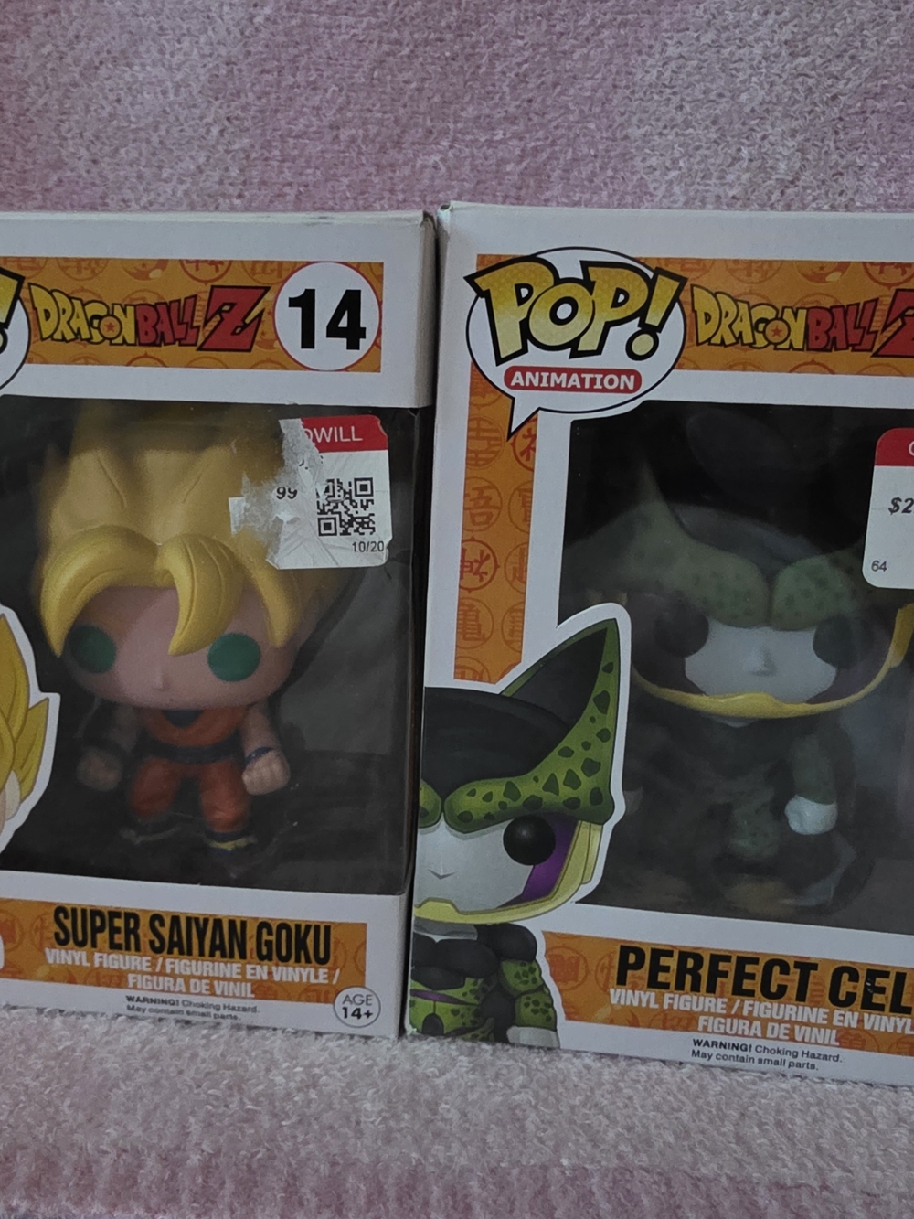 Funko Animation Super Saiyan Goku & Perfect Cell Vinyl Figures - Yellow & Green